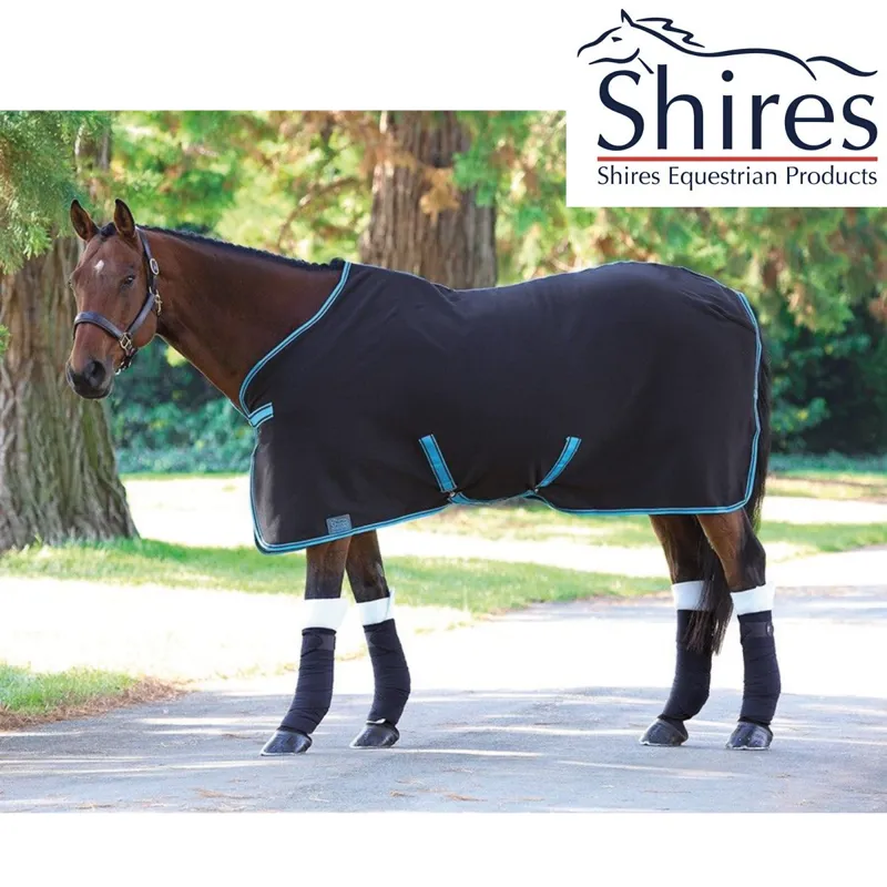 Shires Tempest Original Jersey Cooler - Black/Turquoise 